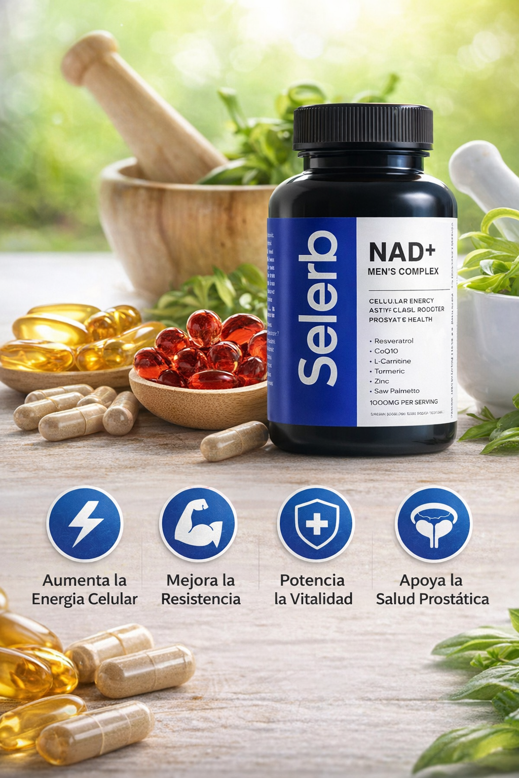 Selerb Paquete de suplementos NAD+ 60 Capsulas