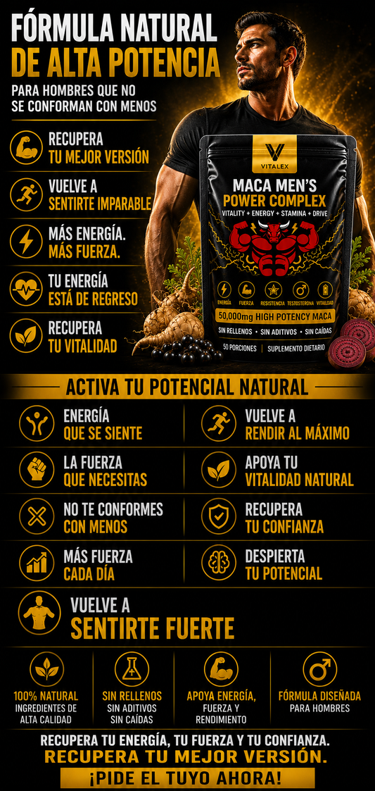 Complejo Potenciador Masculino con Maca Vitalex