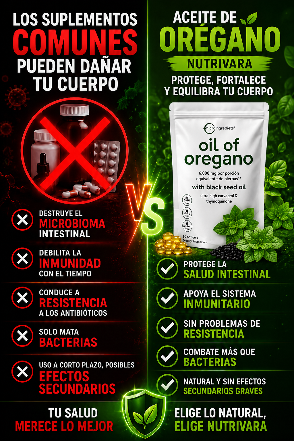 Cápsulas de Aceite de Orégano (Pack de 90 Cápsulas Blandas)